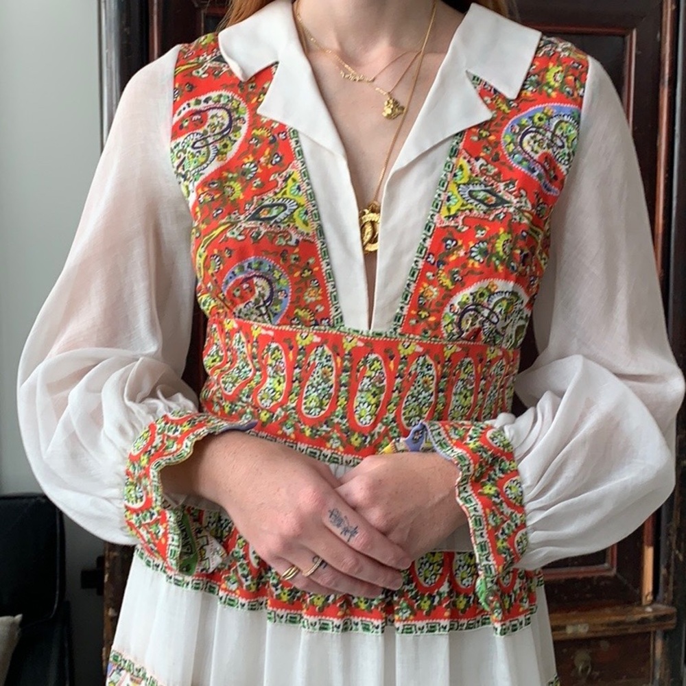 Vintage Paisley Dress - Picture 2 of 4
